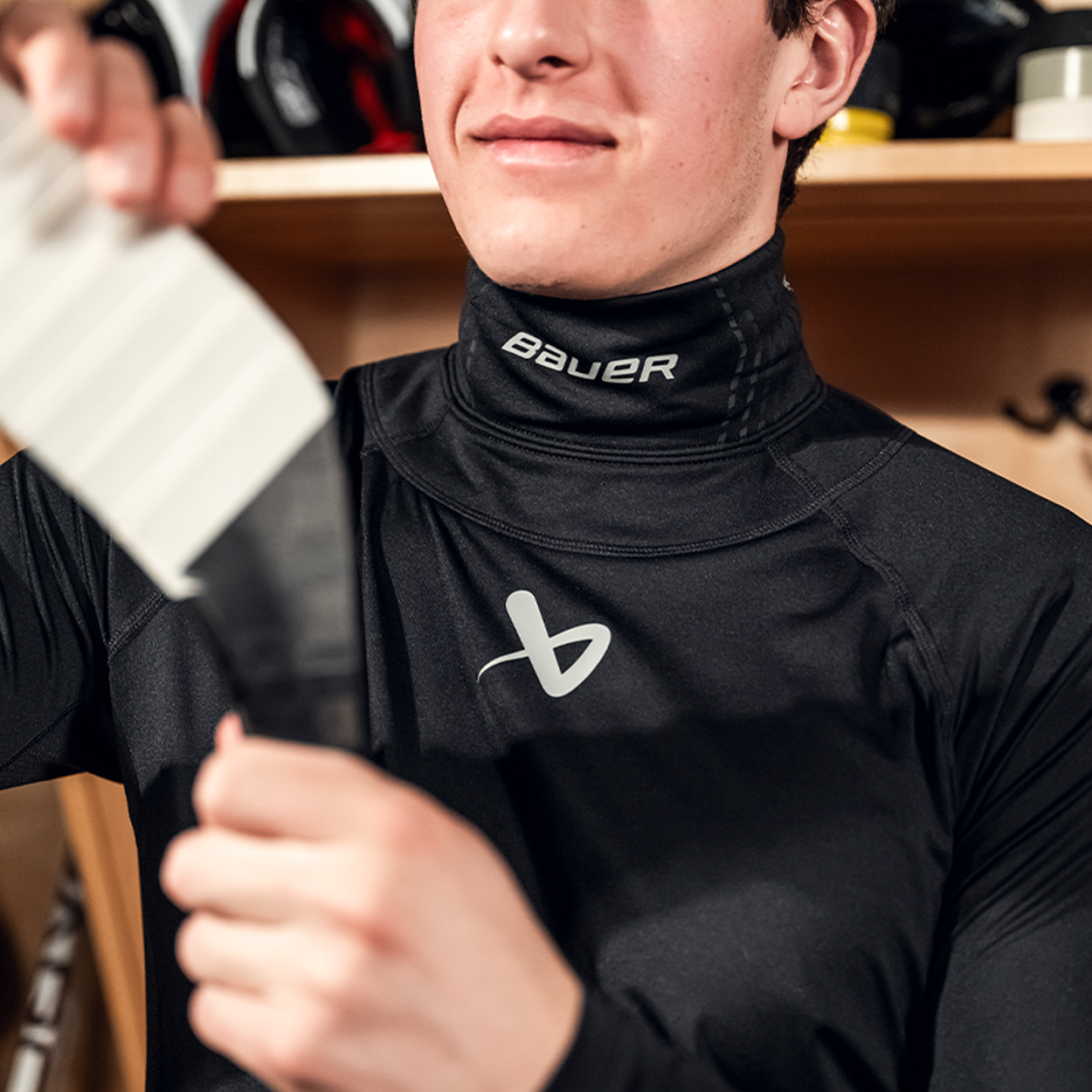 BAUER LS CUT-RESISTANT NECK PROTECT BASE LAYER, SENIOR